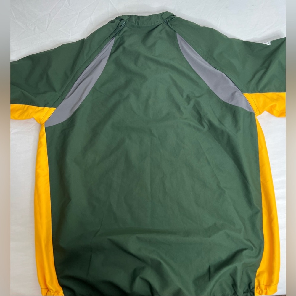 Majestic Cool Base Pullover 1/4 Zip Convertible Long Sleeve Green/ Yellow - Picture 3 of 10
